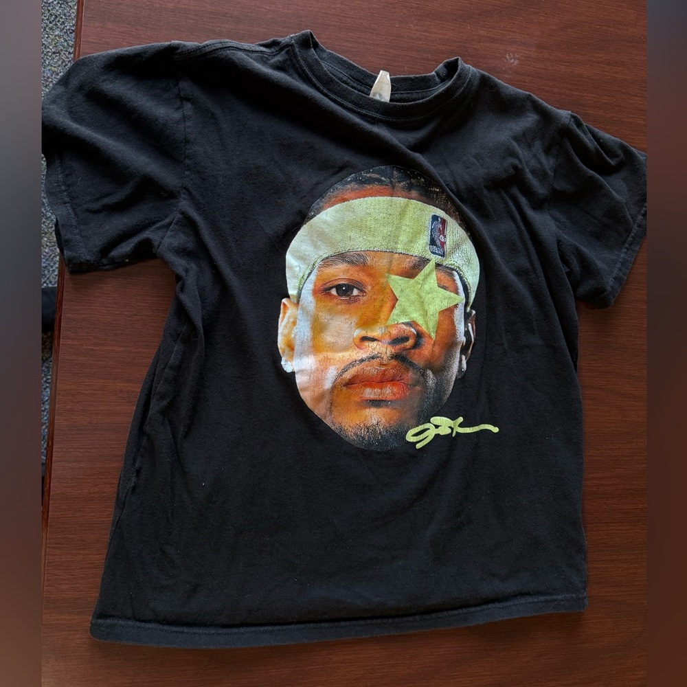 Men's Black Graphic Short-Sleeve Shirt with Neon Green Accent